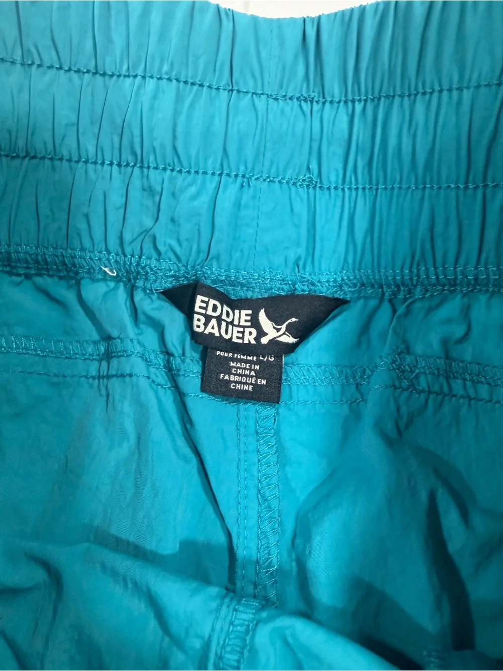Eddie Bauer women’s Teal Elastic-Waist Shorts